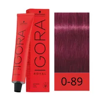 Crema de Coloración Schwarzkopf Igora Royal 0-89 Rojo Violeta 60GR