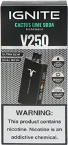 Vape Descartável Ignite V250 Cactus Lime Soda 25000 Puffs