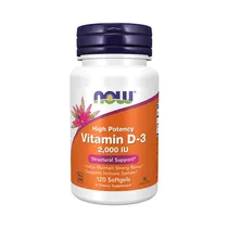 Suplemento Now Sports Vitamina D-3 2000IU 120 Cápsulas