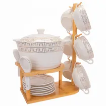 Jogo de Sopeira de Porcelana de 1,7 Litros 20 Peças