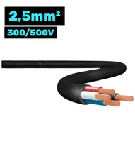 Cabo Flexível CH PP 300/500V 4*2.5MM 100M Preto