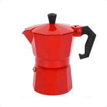 Cafeteira Italiana Aluminio 6 Xicaras 300ML Vermelho