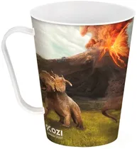 Caneca Plástica Kozi Plast Dino 1402D - 430ML