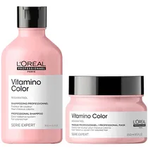 Kit Shampoo L'Oréal Serie Expert Vitamino Color 300ML + Máscara Profissional 250ML