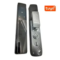 Fechadura Digital S912 Wifi Tuya/Cartão/Chave Cinza Escuro