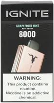 Vape Descartável Ignite V80 Grapefruit Mint 8000 Puffs Metal Edition Rose