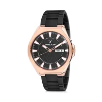 Relógio Analógico Masculino Daniel Klein Premium DK12139-4 - Preto e Rosa Ouro