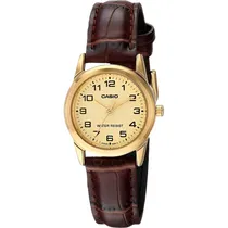 Relógio Casio LTP-V001GL-9BUDF Analógico Feminino - Gold/Brown