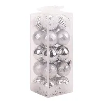 Bolas de Natal Decoração para Árvore Prata 5CM 20PÇ