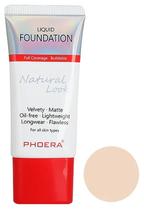 Base Phoera Natural Look Liquid Foundation 104B Sand Beige - 30ML