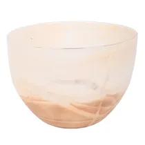 Vaso Cilíndrico Ondulado Em Vidro Soprado