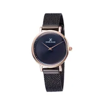 Relógio Analógico Feminino Daniel Klein Fiord DK11988-5 - Preto/Rosa Ouro