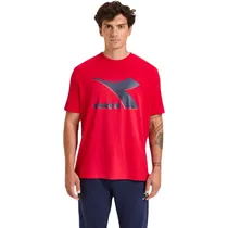 Camiseta Casual Masculino Diadora T-Shirt SS-Shield Tango Mangas Cortas