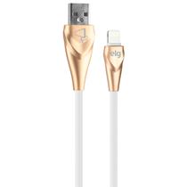 Cabo Elg AL810WH - USB/Lightning - 1 Metro - Borracha - Dourado