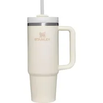 Caneca Térmica Stanley Quencher H2.0 Flowstate com Canudo - Creme 887ML