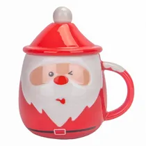 Caneca de Porcelana Natalina Papai Noel Xícara Café