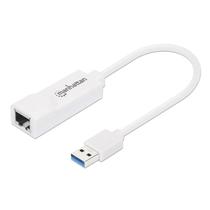 Cabo Adaptador Manhattan 506847 USB 3.1 Macho para RJ45 / 10/1000MBP - Branco