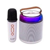 Mini Speaker / Caixa de Som Portátil Luo LU-3166 com Microfone / Bluetooth / Aux / USB / TF / Recarregável - Branco