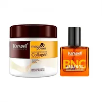 Kit Karseell Mascara Collagen 500ML + Serum Capilar BNC Argan Oil 50ML