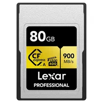 Cartão de Memoria CF Express 80GB Lexar Professional Tipo A Gold Series 900-800MB/s