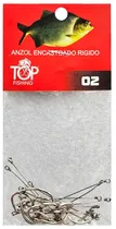 Anzol Top Fishing Chinu Encastoado Rigido 02 com 10 Pçs
