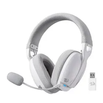 Fone Redragon Skuld Pro c/Mic Wireless H878WG 2.4G White/Gray