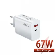 Carregador USB-A + USB-C 67W PD Adapter White  Carregador ...