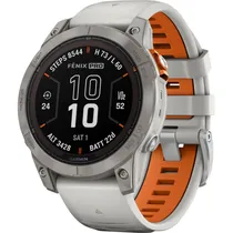 Relógio Smartwatch Garmin Fenix 7X Pro Sapphire Solar 51 MM - Cinza/Laranja (010-02778-17)