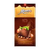 Chocolate Munz Swiss Premium 60% Cocoa With Hazelnuts 100GR