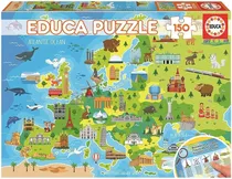 Quebra-Cabeça Educa Puzzle Mapa de Europa - 18607 (150 Peças)