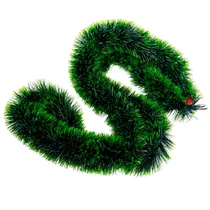 Festão de Brilhos 8CM X 2M - Verde com Neve