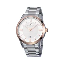 Relógio Analógico Masculino Daniel Klein Premium DK12014-6 - Prata/Rosa Ouro