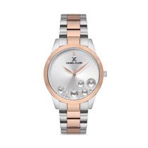 Relogio Analogico Feminino Daniel Klein Premium DK.1.12612-6 - Prata/Rosa Ouro