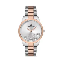 Relógio Analógico Feminino Daniel Klein Premium DK.1.12612-6 - Prata/Rosa Ouro