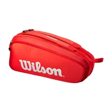 Raqueteira para Tenis Wilson Super Tour 6 Bag Red