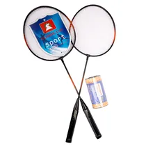 Raquetes com 2 Peças Badminton com Bolsa e Peteca Carbono
