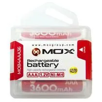 Pilha Recargável Mox MO-B4AAA36 3600MAH com 4 Unidades