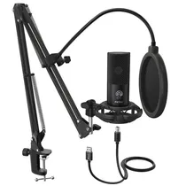 Fifine Microfonos T669 Condenser USB Kit Streamer/Podcast Black