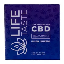 Chá Life Taste para Dormir com Cannabis (CBD) Cedron,Extrato de Uva e Chá Verde com 10 Saquinhos