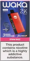 Vape Descartável Waka KA25 Straw Razz 25000 Puffs