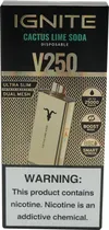 Vape Descartável Ignite V250 Cactus Lime Soda 25000 Puffs Gold