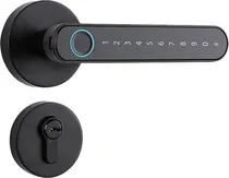 Fechadura Eletrônica Digital Tuya S604L Door Lock Bluetooth Preto
