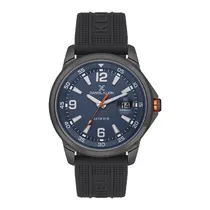 Relogio Analógico Masculino Daniel Klein DK.1.13910-6 Premium Gents / Pulseira de Silicone - Cinza/Preto
