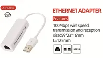 Adaptador USB p/ RJ45 Sate A-HUB42 USB 2.0 Branco