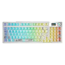 Teclado Aula F98 Pro 95% RGB s/f Crystal SW.Eua 139877 Teclado Aula F98 Pro 95% RGB s/f Crystal SW.Eua 139877