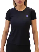 Camiseta Joog Majestic Preto/Azul Feminina
