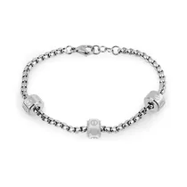 Pulseira Feminina Freelook FRJ.3.3009-1 de Aço Inoxidável - Prata