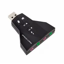 Adaptador de Audio USB p/ 7.1 Microfins  Adaptador d...