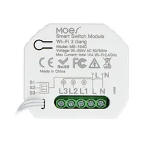 Interruptor Inteligente Moes MS-104C 3GAN Wifi