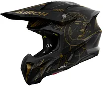 Capacete para Moto Airoh Twist 3 Titan Matt - Tamanho XXL (63-64) - Dourado/Preto